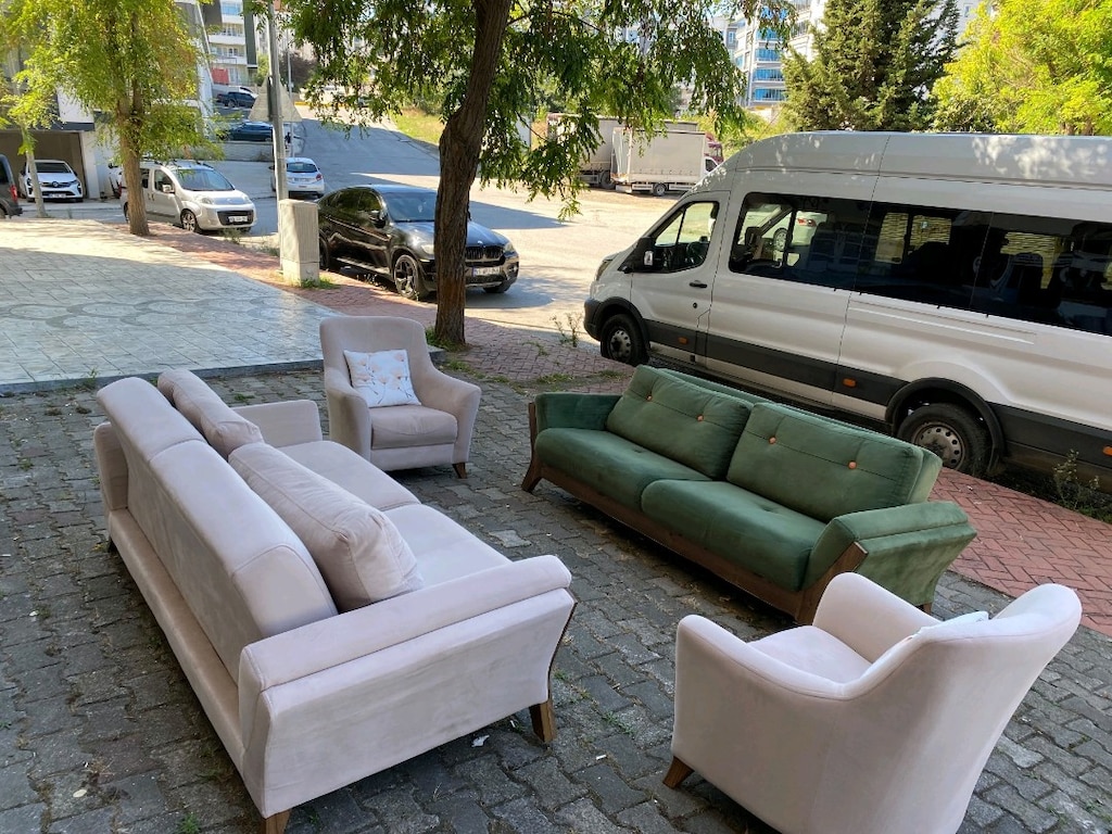 KOLTUK TAKIMI+ KONSOL + MASA SANDALYE+ AYNA SÜPER ÜRÜNLER TEMİZ - 8