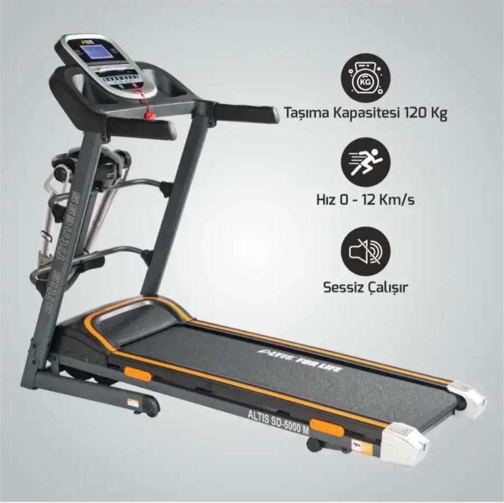 Altis SD5000 M 2,5 Hp Masajlı ve Manuel Eğimli Koşu Bandı - 6