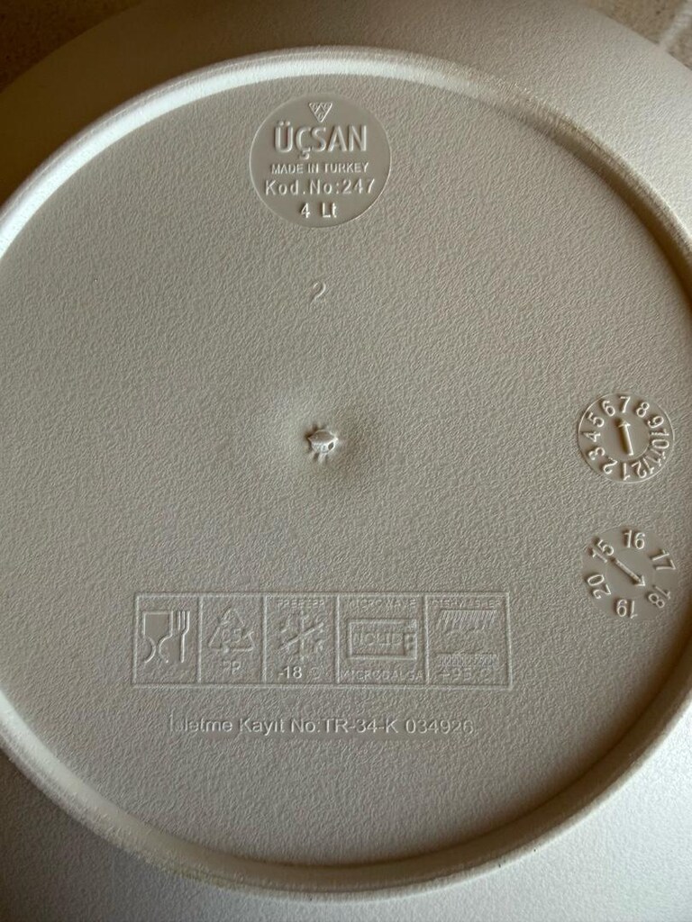 Yuvarlak büyük boy plastik çok amaçlı kase - 3