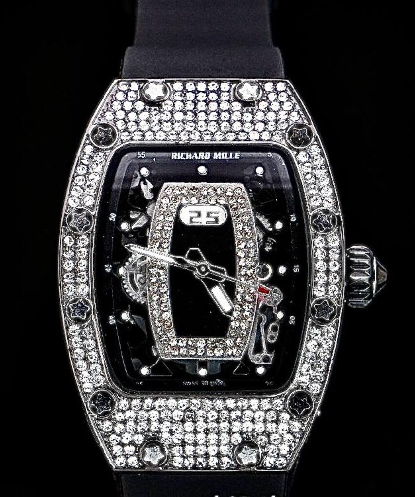 İTHAL/SIFIR/UNİSEX/Richard Mille,Komple Pırlanta Gövde,Titanyum Kasa - 11