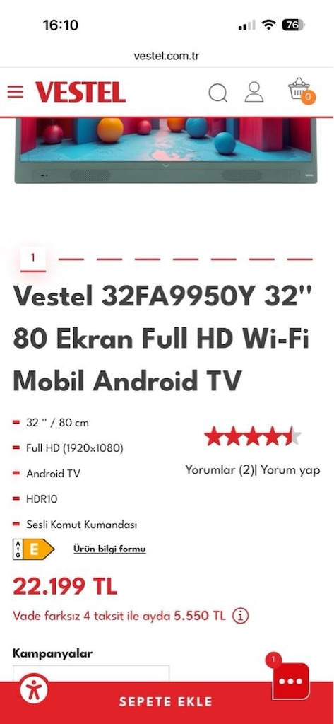 Garantili Vestel Smart Mobil Tv - 8