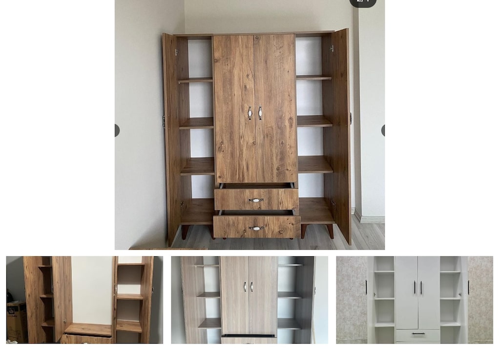 4 kapaklı elbise dolabı rojanxqqkl - 4