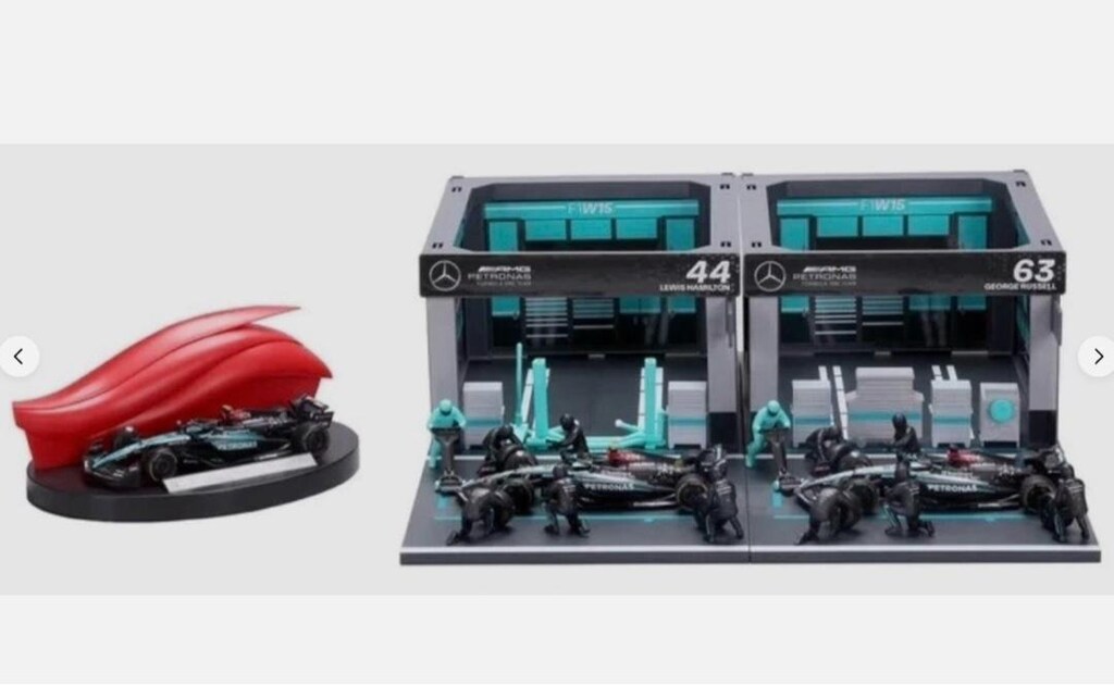 Mercedes Burago 1:43 F1 Yarış ve Pit Ekibi Diecast Seti - 18