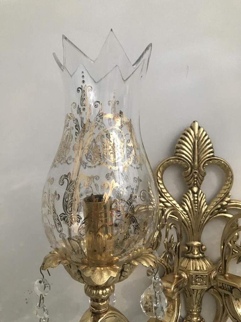 Özkristal Avize Döküm Pirinç Kristal Aplik - 3
