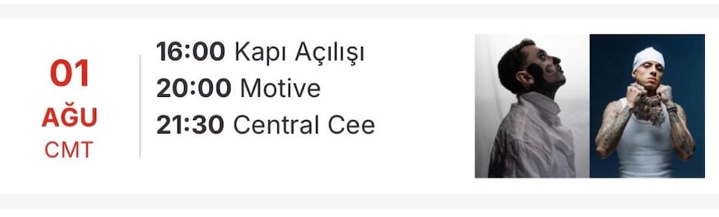 centrel cee-İstanbul Festifal- sahne önü 2 bilet - 3