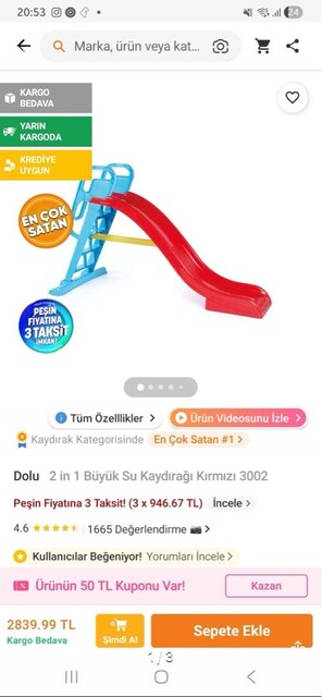 dolu kaydırak