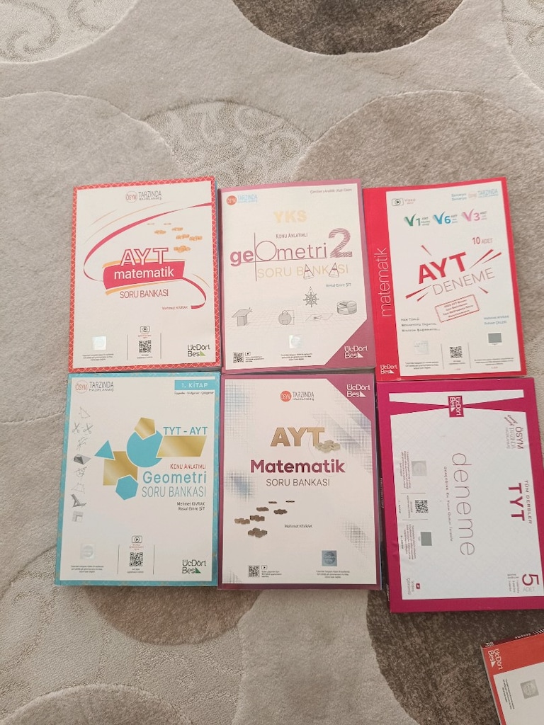 345 yayınları matematik geometri soru bankaları ve deneme sınavları - 3