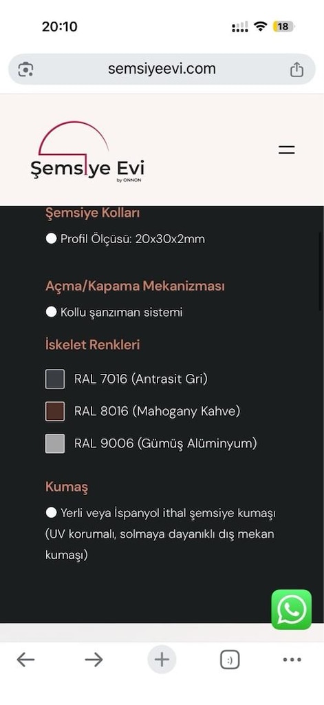 Şemsiye Evi 300x300 Premium 360° Bahçe/Teras Şemsiyesi – İzmir Urla - 6