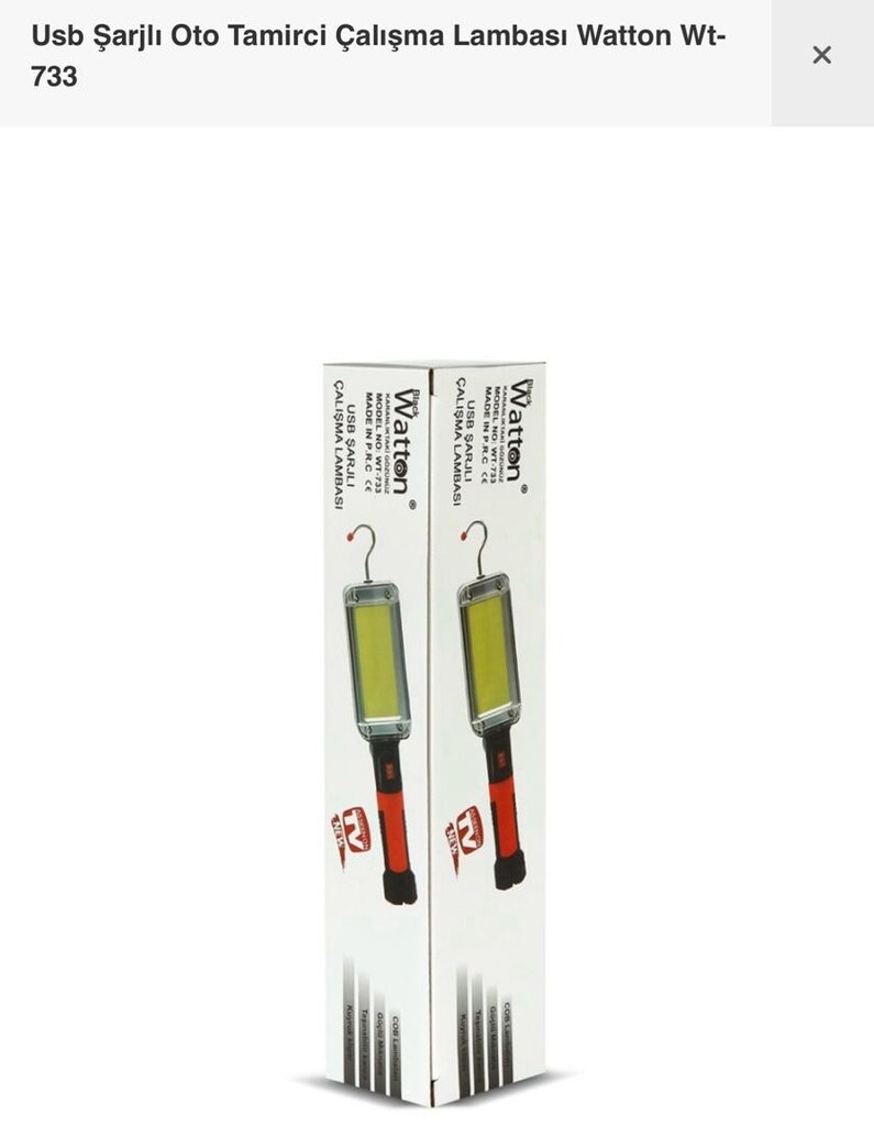 Watton Wt-733 oto tamirci çalışma lambası,led el feneri,kamp feneri, - 6