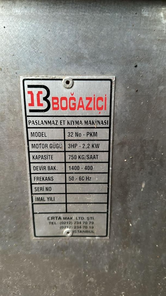 Kıyma makinesi. Boğaziçi