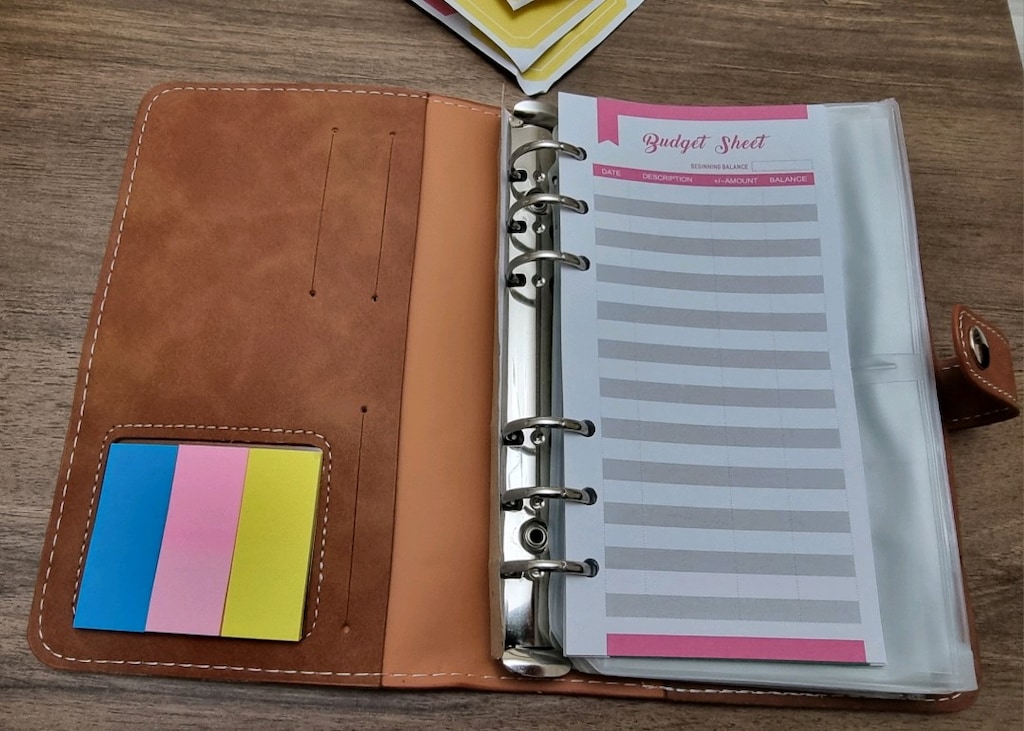 A6 PU Deri Bütçe Planlayıcı Ajanda & Nakit Birikim Seti - 3