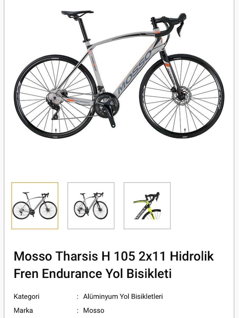 Mosso Tharsis H 105 2x11 Hidrolik Fren Endurance Yol Bisikleti