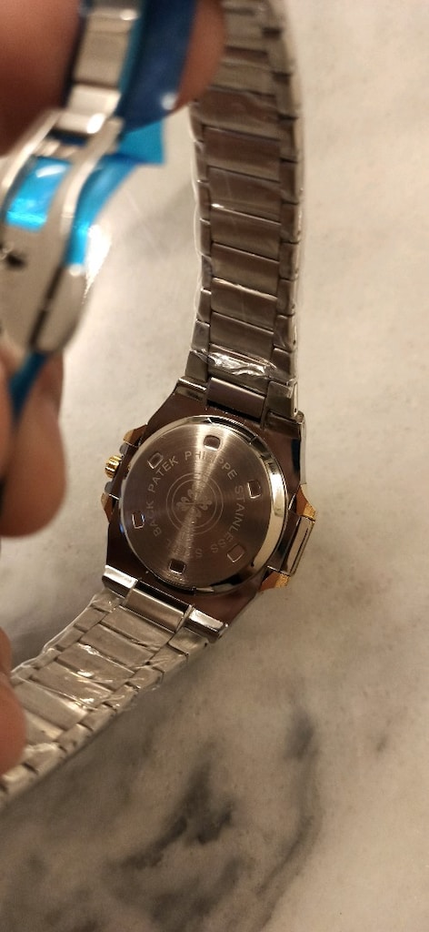 Patek Philippe takvimli pilli çelik kasa kordon kol saati - 2
