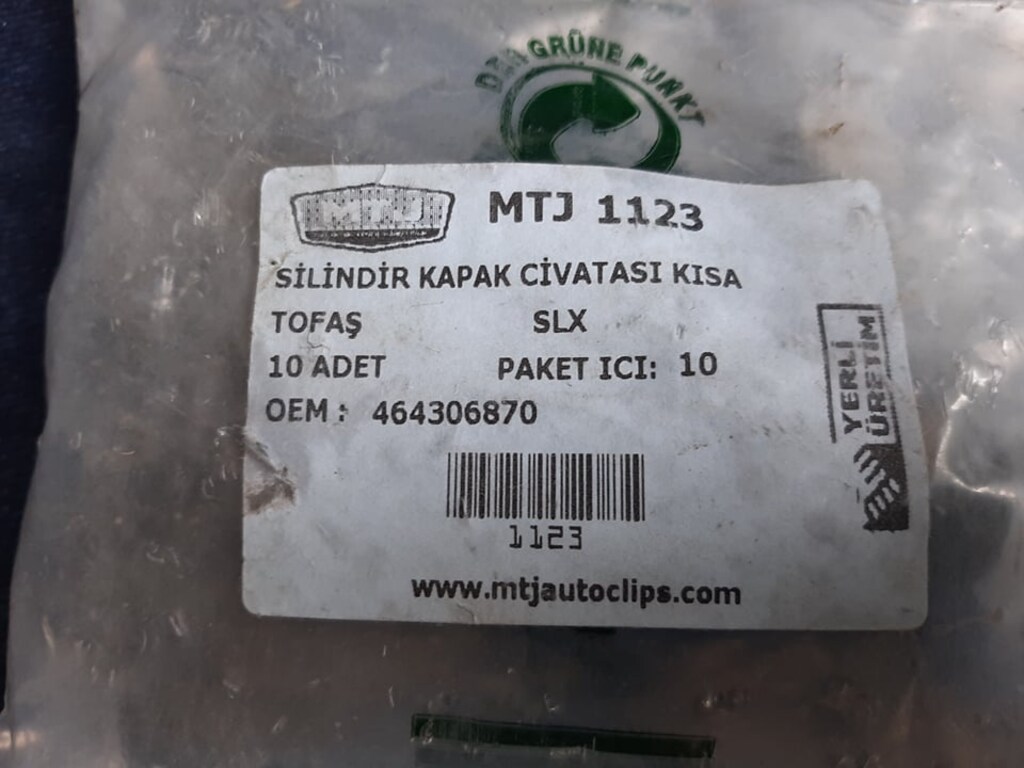 Tempra, Tipo, Uno, Tofaş SLX Silindir Kapak Civatası Kısa - 4