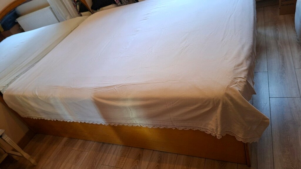 çift kişilik dantelli çarşaf patiska kumaş - 3