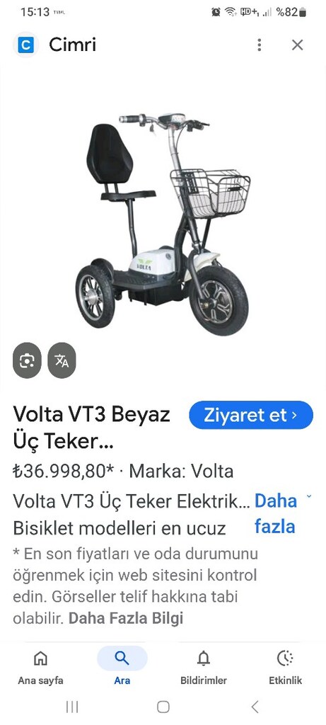 3 Tekerlekli VOLTA Elektirikli Bisiklet - 2