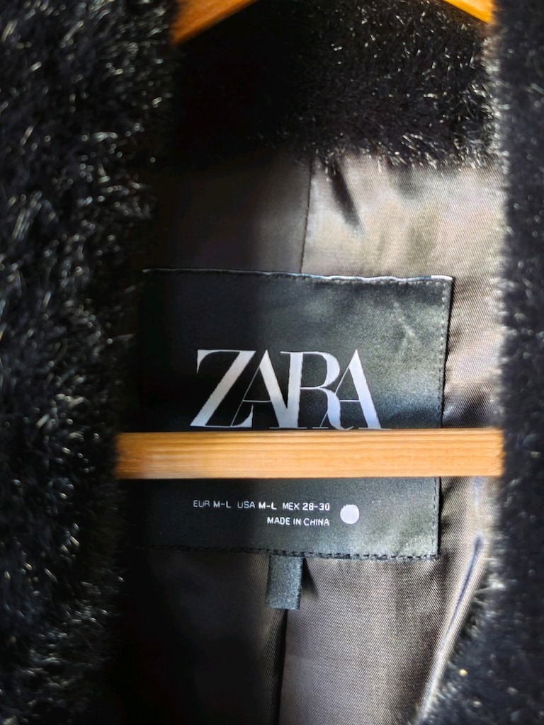 ZARA Siyah Suni Kürk / Peluş Kaban - Hiç Kullanılmamış (M-L Beden) - 2