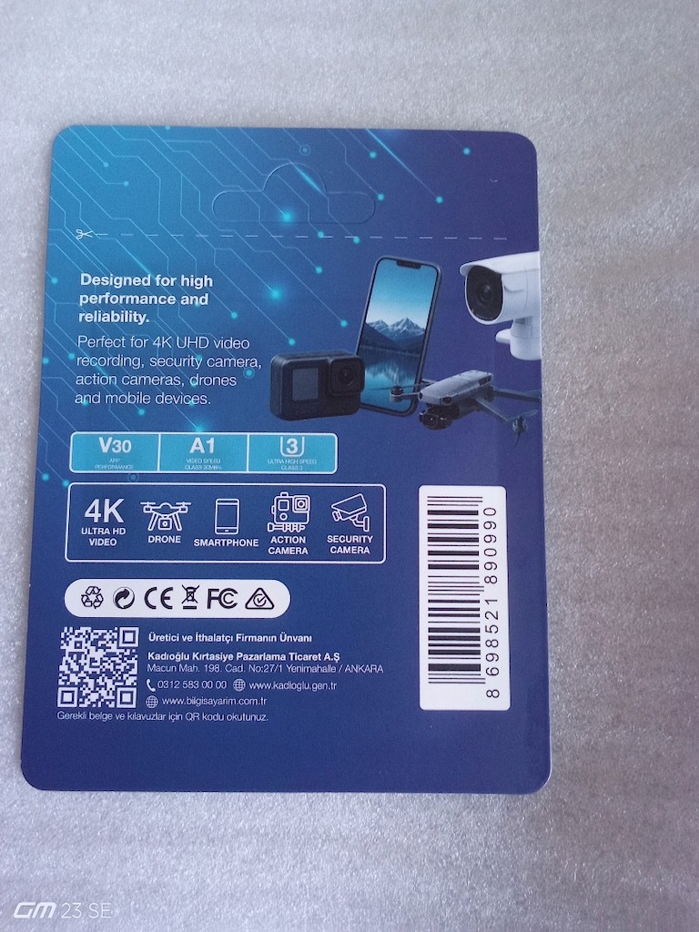 32GB A1 V30 U3 MicroSD Hafıza Kartı Class10 yüksek hızlı - 2