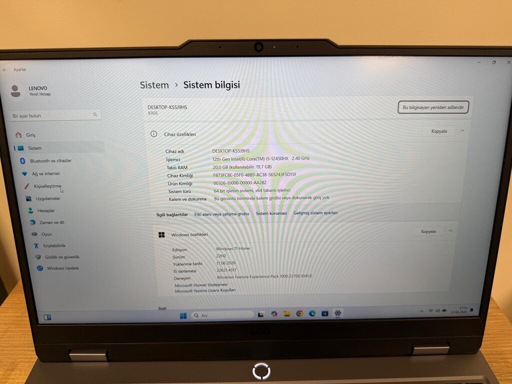 Lenovo LOQ 15IAX9 83GS00PHTR i5 20GB RAM 1TB SSD RTX4060 - 2