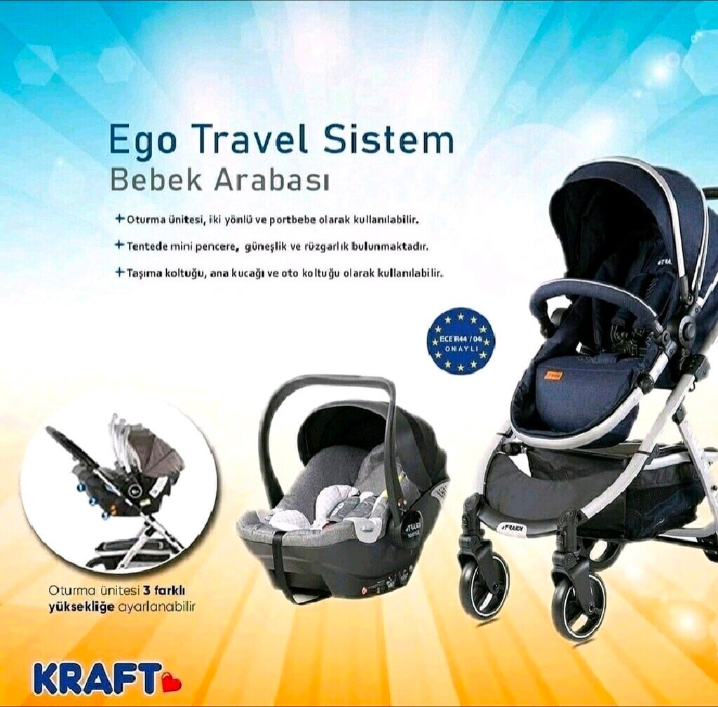 Kraft Ego Travel sistem bebek arabası ve oto uyumlu puset - 8