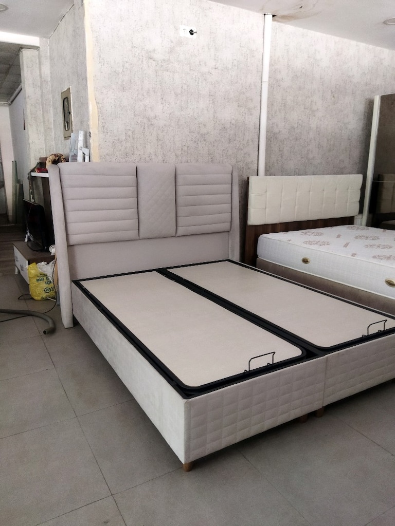 Bambi marka az kullanılmış 160/200 çift kişilik lüks baza başlık yatak - 2
