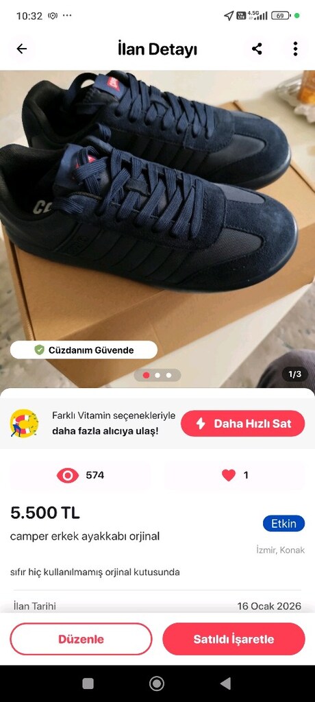 sıfır camper orjinal erkek spor ayakkabi - 2