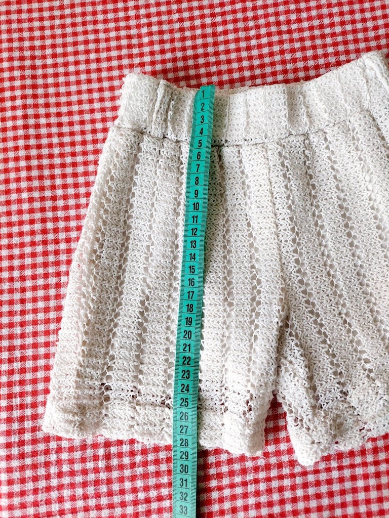Zara Kids ajurlu/tığ işi örgü model ekru şort - 5