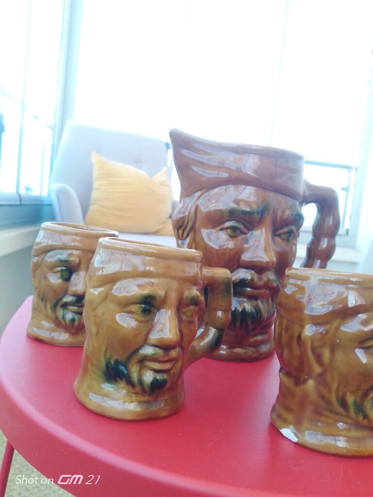 Vintage, Seramikten Mamül, Kabartmalı Sürahi Takımı - 5