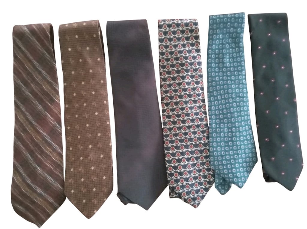 5 Adet Vintage Erkek Kravat Retro - 5