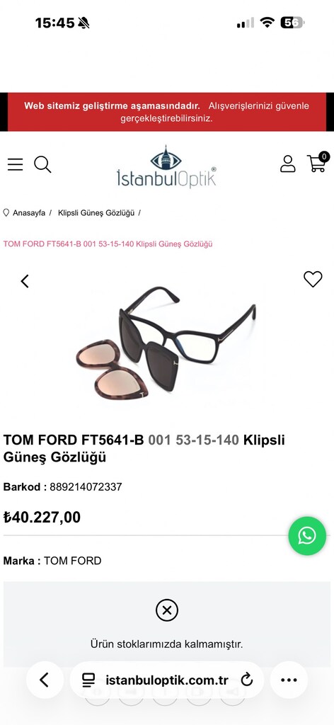 Tom Ford Gözlük Seti - 2