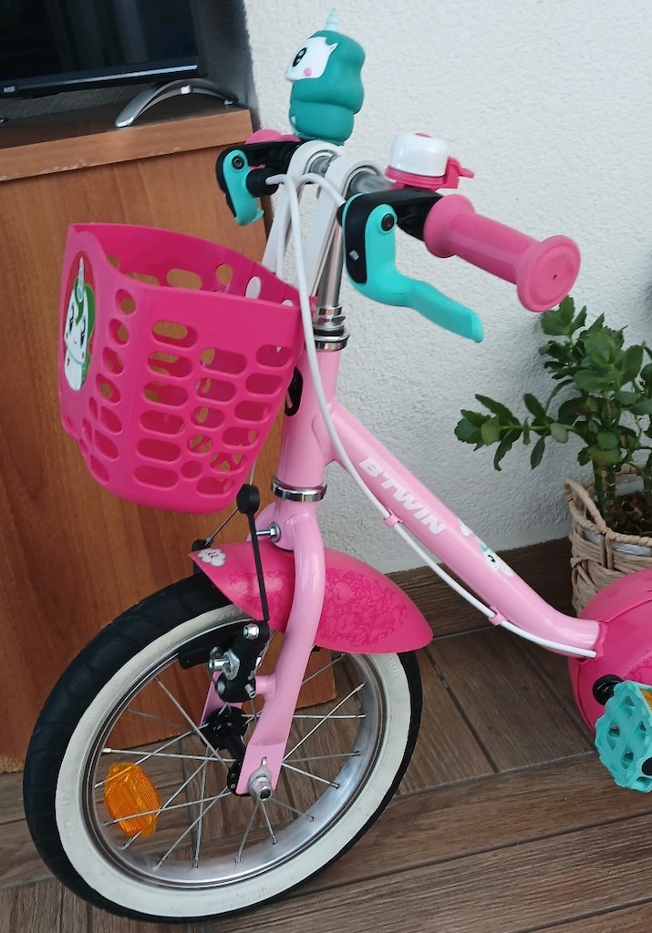 btwin çocuk bisikleti 14 jant Decathlon YENİ GİBİ Ön Sepetli - 3