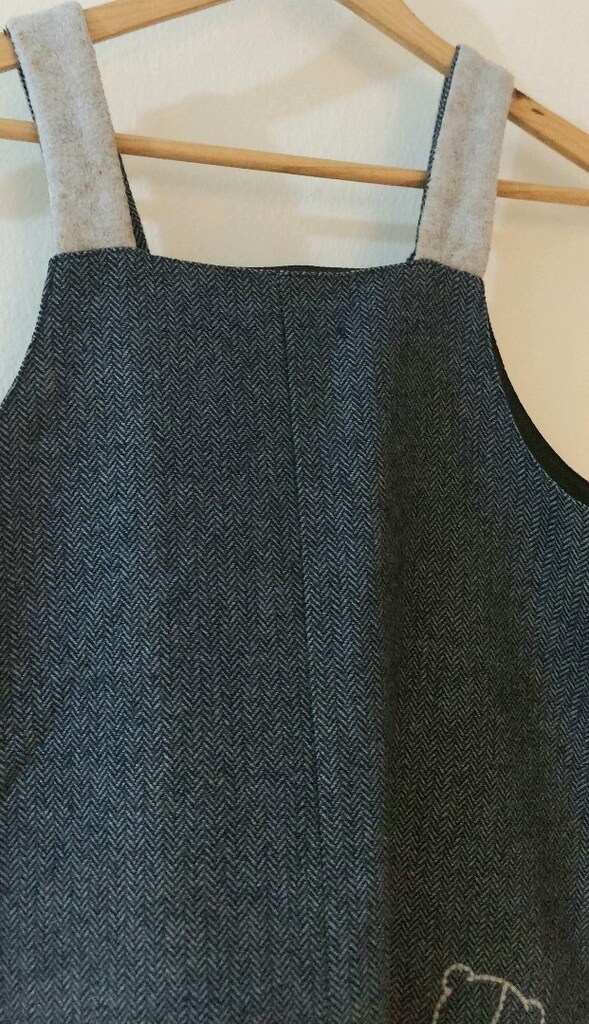 30 Yıllık Vintage Balıksırtı Çocuk Jile Elbise - 3