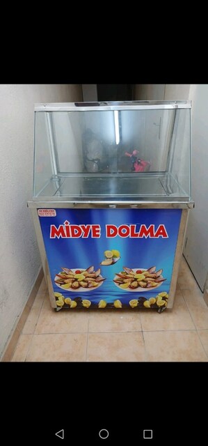 Sıfır ayarında tekerlekli midye dolma tezgahı