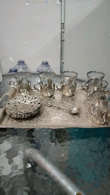 GÜMÜŞ ÇAY BARDAĞI SETİ