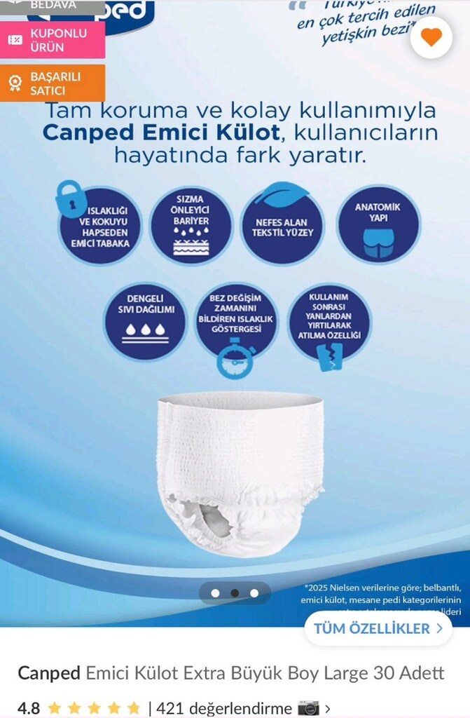 canped xl yetişkin bezi - 2