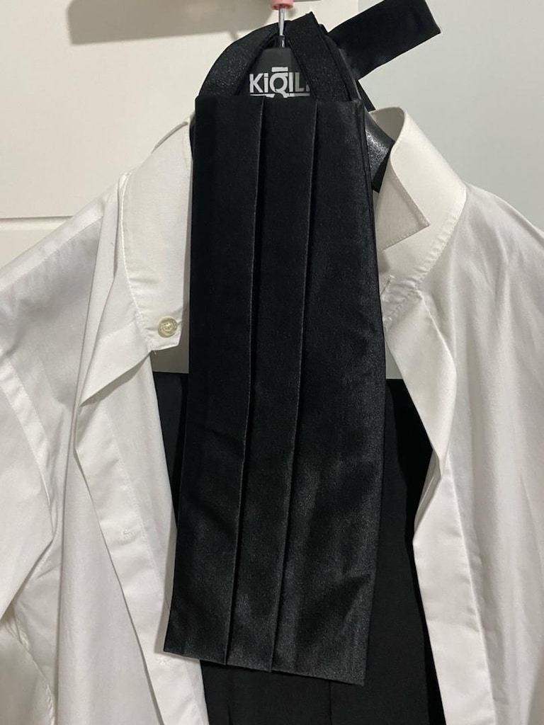 Siyah Damat Smokin Slim Fit Takım Elbise - 5
