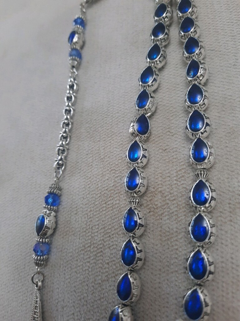 Gümüş kaplama kafesli tesbih - 4