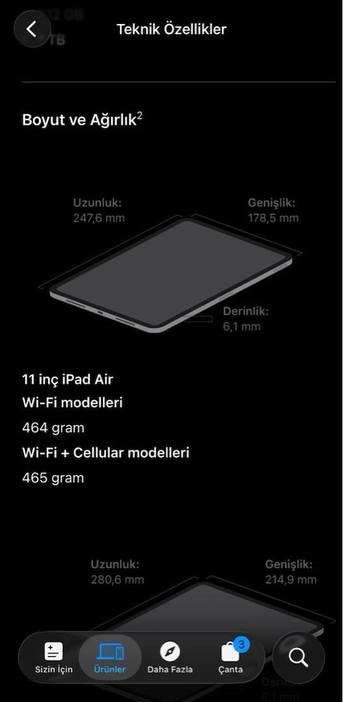 Apple iPad Air 11” (M4) Wi-Fi 256 GB Space Grey – Türkiye Cihazı - 4