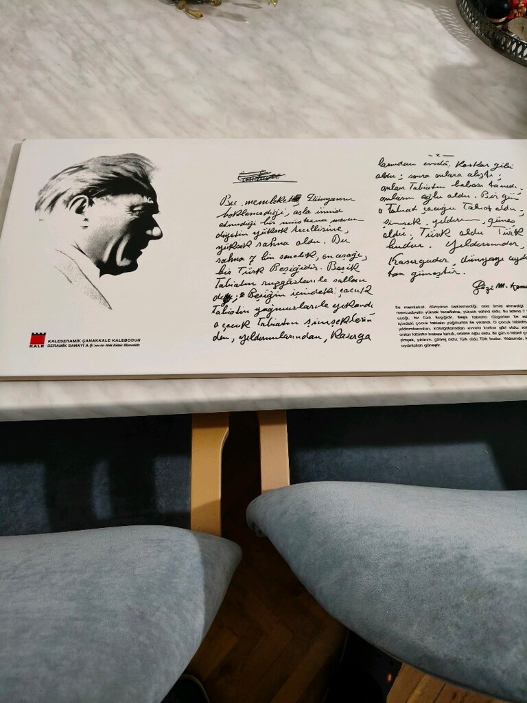 seramik üzerine Atatürk resmi - 3