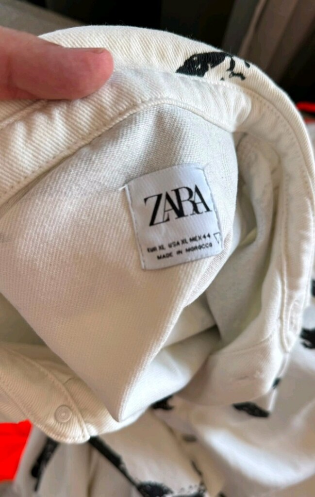 Gömlek – Zara, Siyah Beyaz Desenli, Oversize - 6