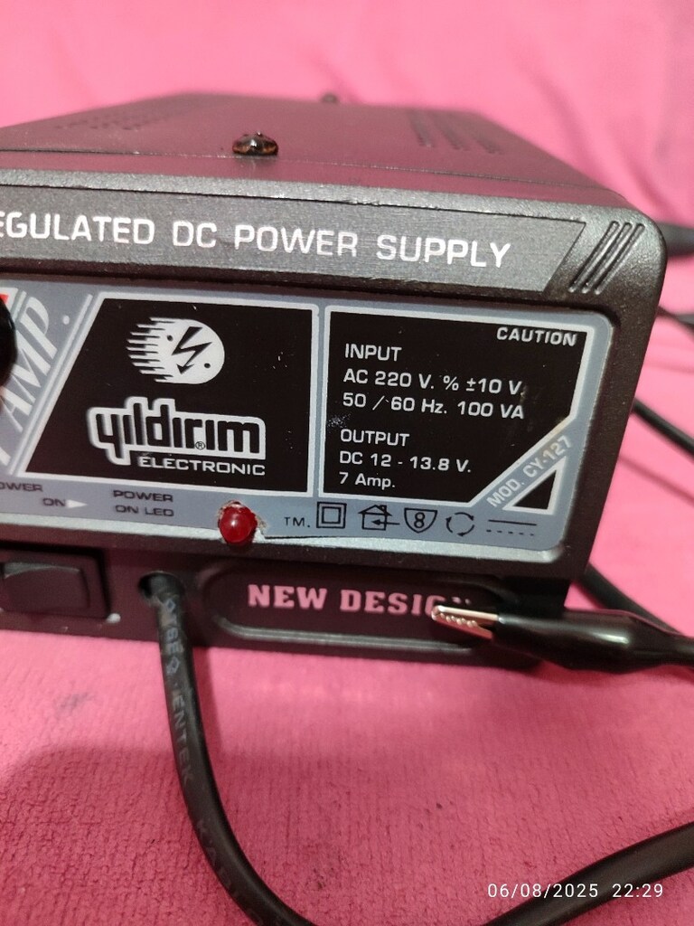 yıldırım marka 12volt 7amper göstergeli güç kaynağı 1000tl - 7