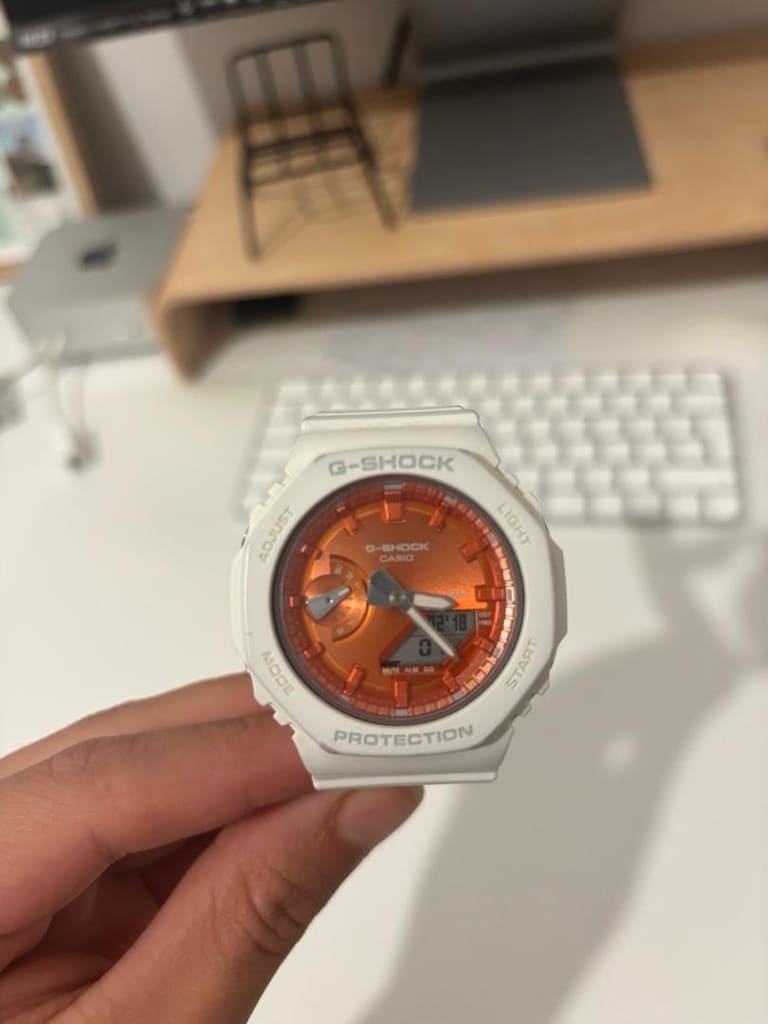 Casio G-Shock GMA-S2100WS-7A Beyaz/Turuncu Full Set - 2