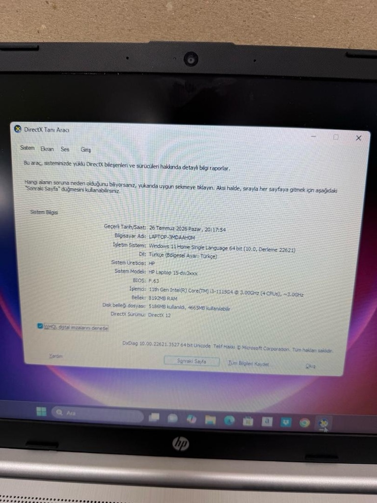 HP İ3 11 nes (47) 8 ram 256 ssd temiz cıhaz - 6