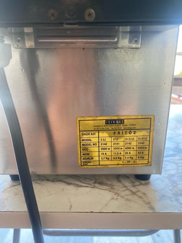 Fritöz Patates Kızartma 3 Litre Endüstriyel Elektrikli ışıkgaz - 12