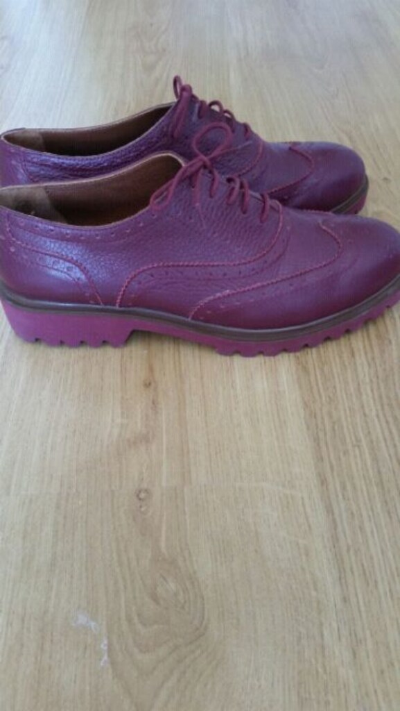 DIVARESSE MARKA DERİ KADIN BORDO OXFORD AYAKKABI - 3