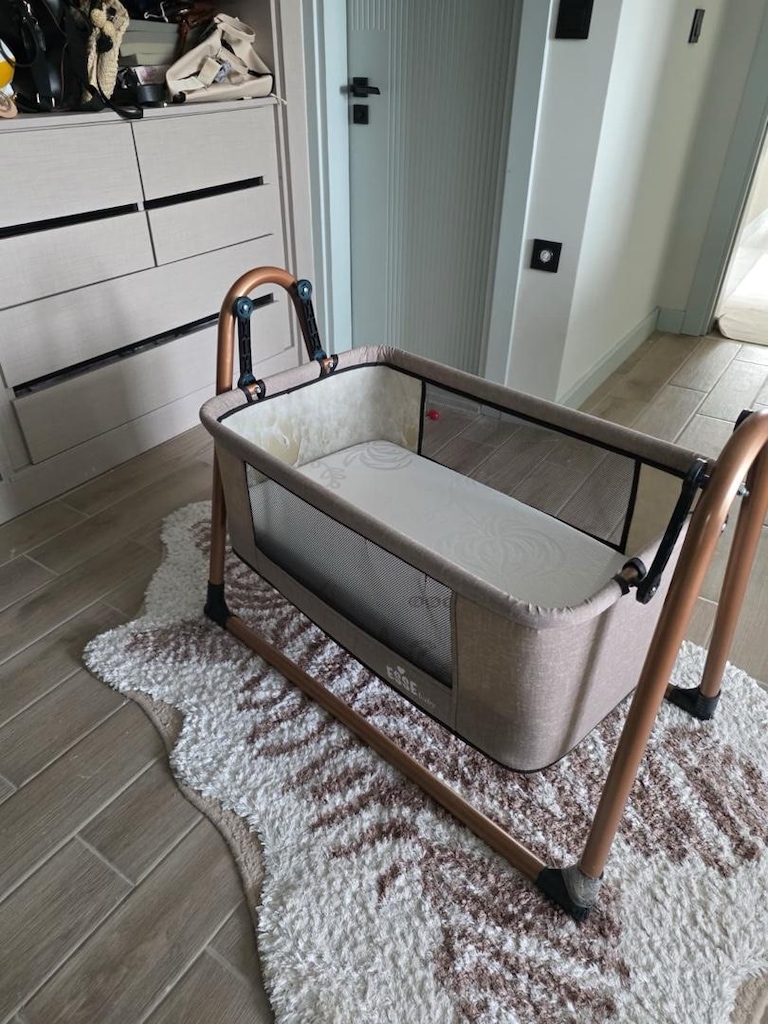 QESSO Baby AQUA Gold Beşik +Yatak - 5