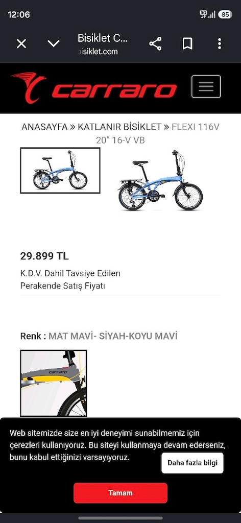 carraro bisiklet 2 ay önce aldım garanti belgesi ektedir - 3