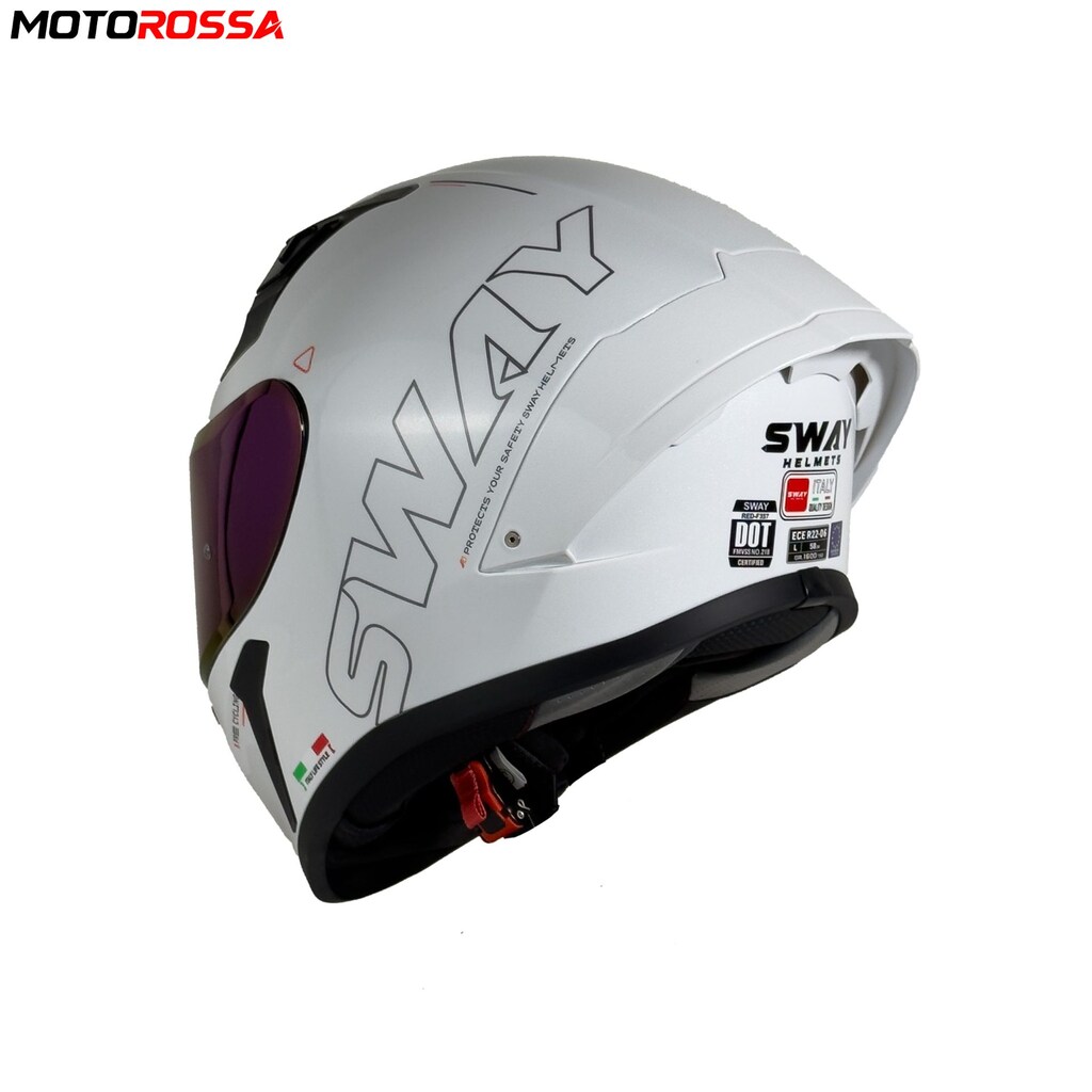 SWAY F357 Beyaz Kapalı Motosiklet Kaskı | MOTOROSSA - 3