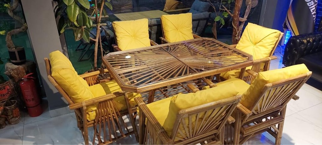 GARANTİLİ ŞIK BAMBU BAHÇE BALKON TAKIMI - 2