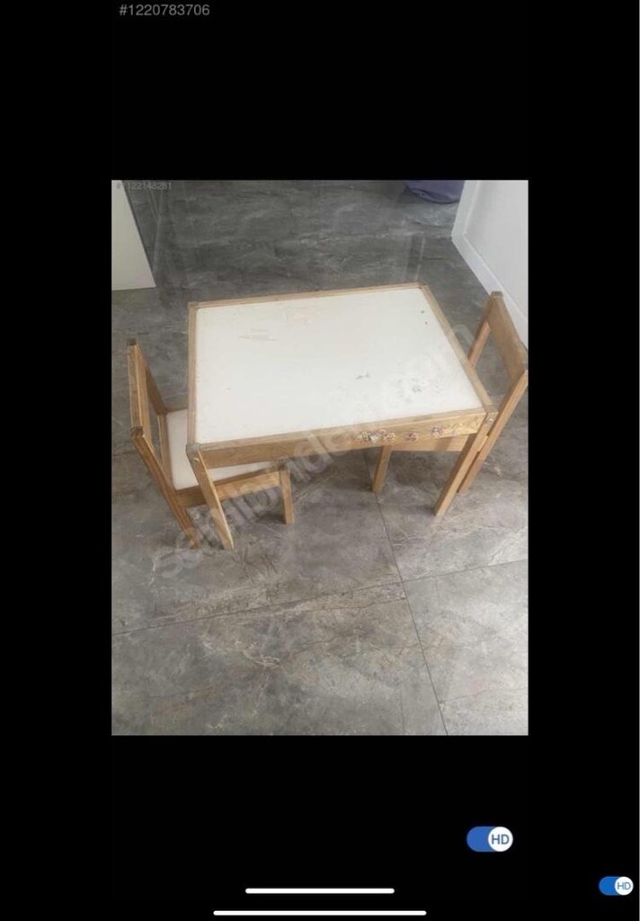 İkea Latt çocuk aktivite masası ve sandalyeleri - 3